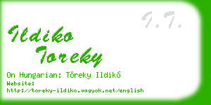 ildiko toreky business card