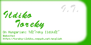 ildiko toreky business card